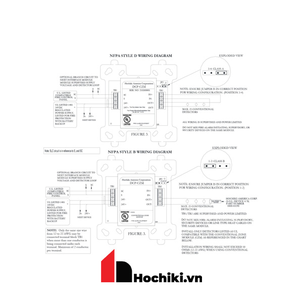 DCP-CZM Module địa chỉ cho đầu báo thường, Hệ báo cháy địa chỉ