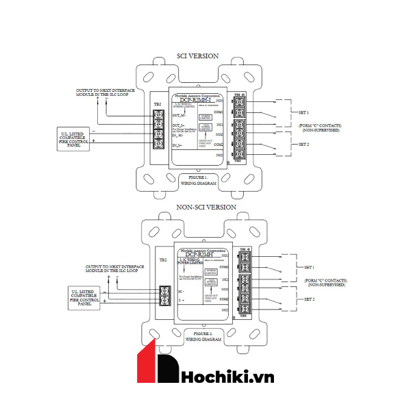 DCP-R2ML-I Module địa chỉ có cách li điều khiển 02 ngõ ra NO NC, Hệ báo cháy địa chỉ