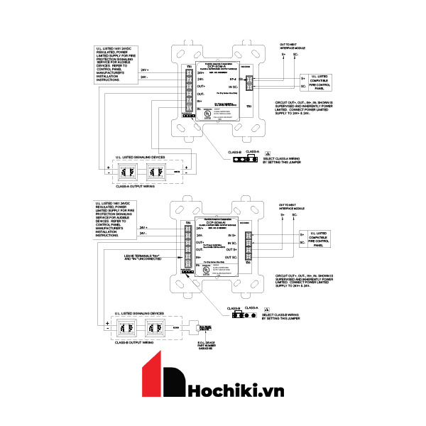 DCP-SOM-AI Module đầu ra có cách li cho chuông báo cháy, Hệ báo cháy địa chỉ