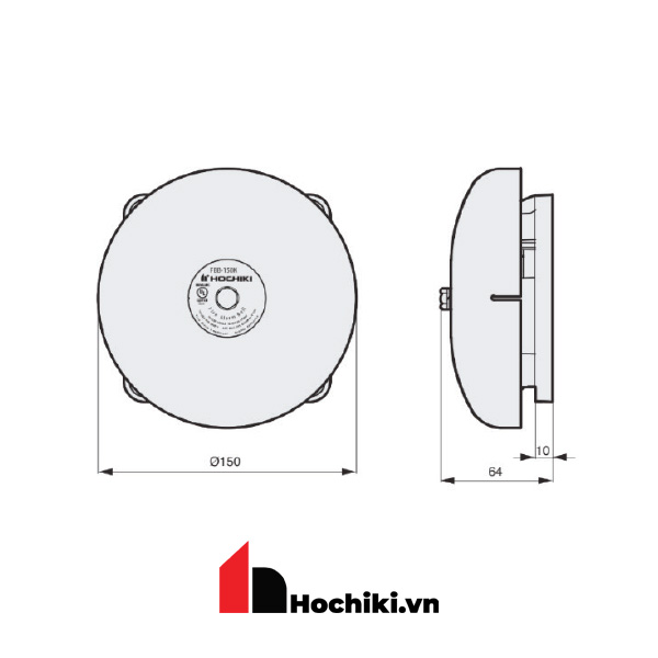 FBB-150K Chuông báo cháy tiêu chuẩn UL, Thiết bị cảnh báo thường