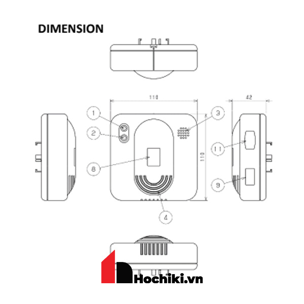 KP-35D Đầu báo khí gas (Dừng sản xuất), Thiết bị cảnh báo thường