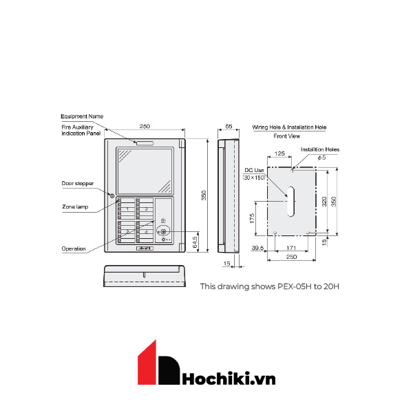 PEX-40H Bảng hiển thị phụ 40 kênh, Hệ báo cháy thường