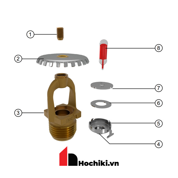 VK1001 Đầu phun Sprinkler Viking hướng lên, Đầu phun sprinkler Viking-UL