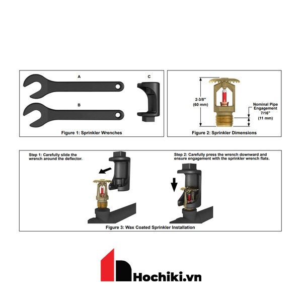 VK200 Đầu phun Sprinkler Viking hướng lên, Đầu phun sprinkler Viking-UL
