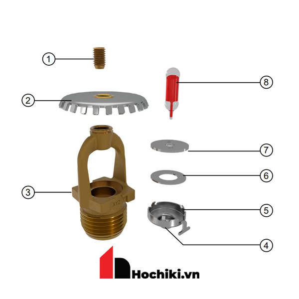 VK2001 Đầu phun Sprinkler Viking hướng lên, Đầu phun sprinkler Viking-UL